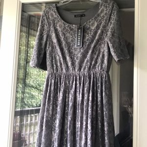Gray lace dress